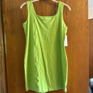 Lime Green Corset Style Bodycon Mini Dress—Wild Fable Target NWT